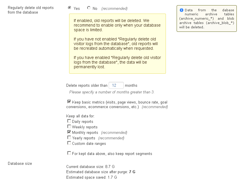 Delete old visitor logs feature