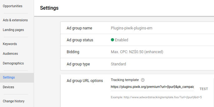 Tracking Google Ads Campaigns in Matomo