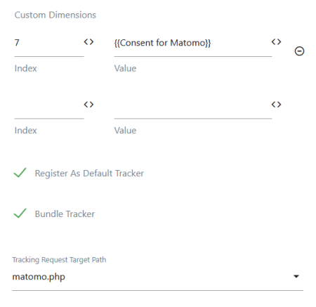 mtm config custom dimensions