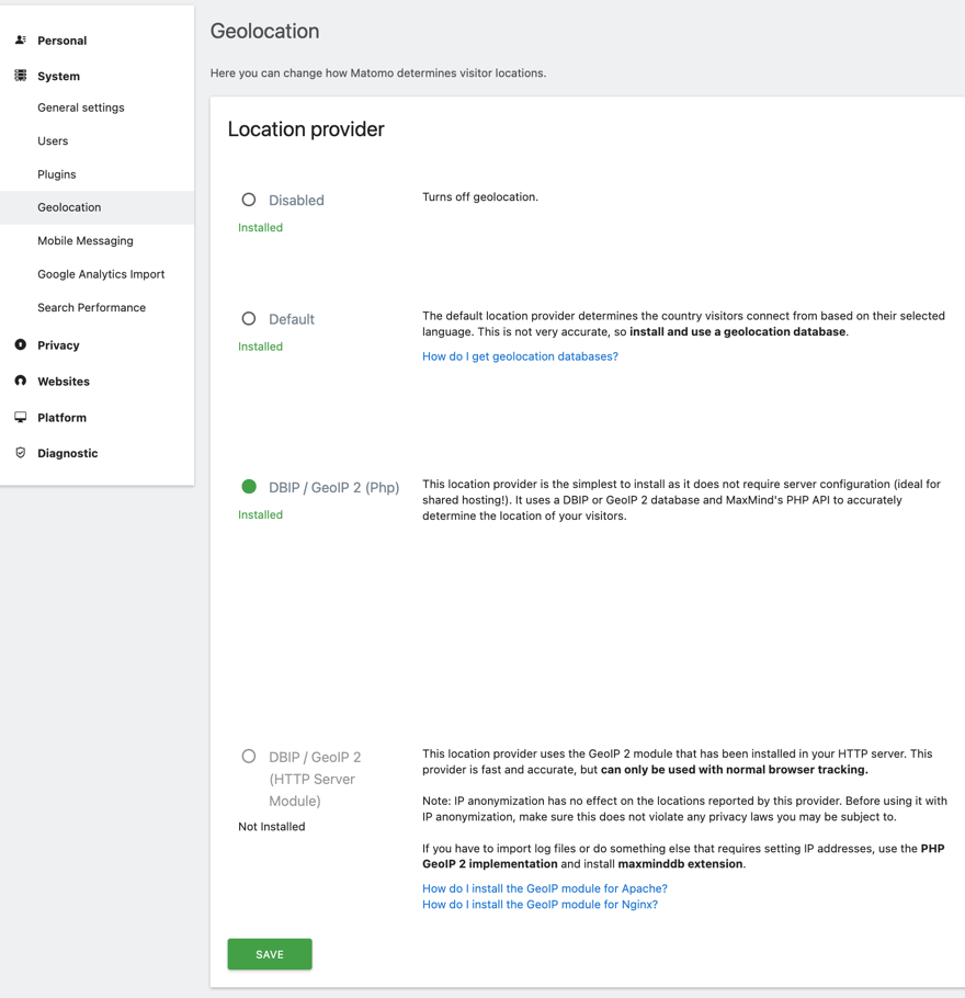 Geolocation Settings Geolocation Settings