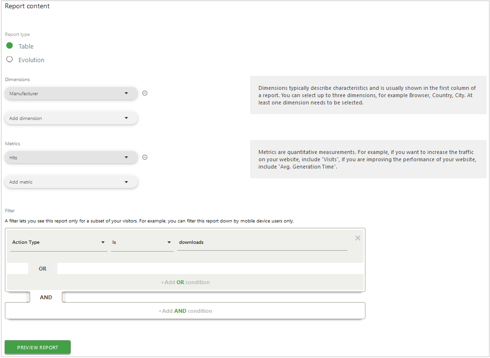 Filter a Custom Dimension by Action Type in a Custom Report FAQ ...