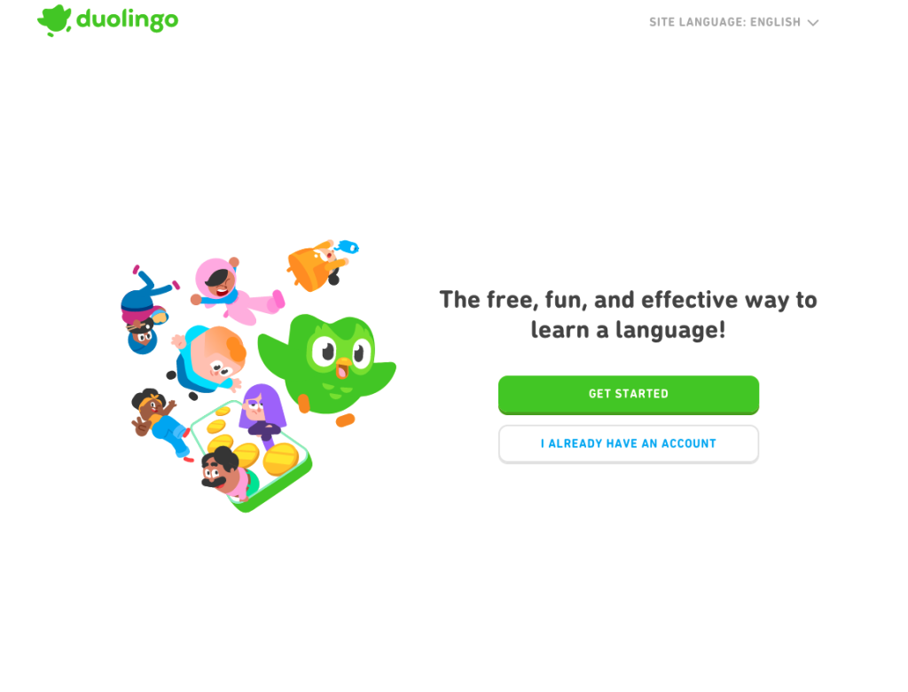 Duolingo's Homepage