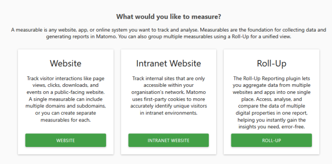 create matomo measurable