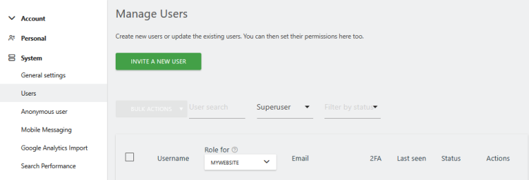 filter user list by superuser